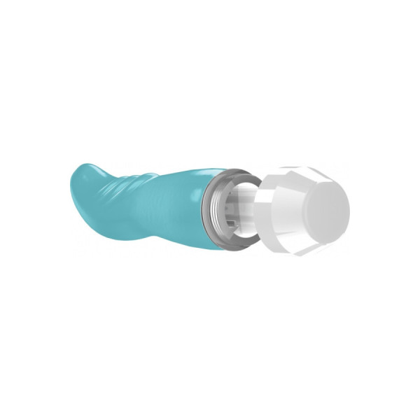 Vibromasseur avec strie turquoise point G multivitesse 